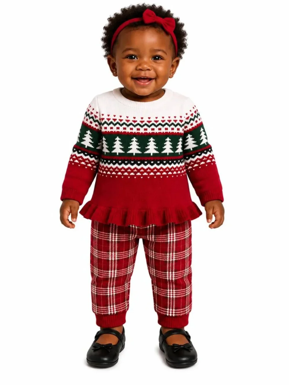 NEW Carter's Baby Girls Holiday Peplum Sweater and Fleece Pant 6 Month